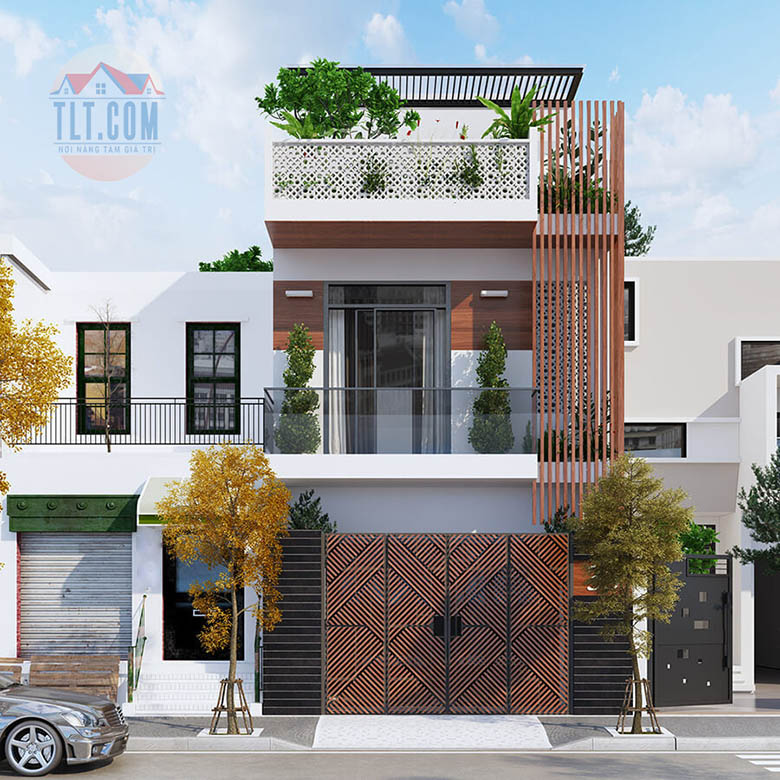 Mẫu nh&agrave; 2 tầng hiện đại v&agrave; s&acirc;n thượng 