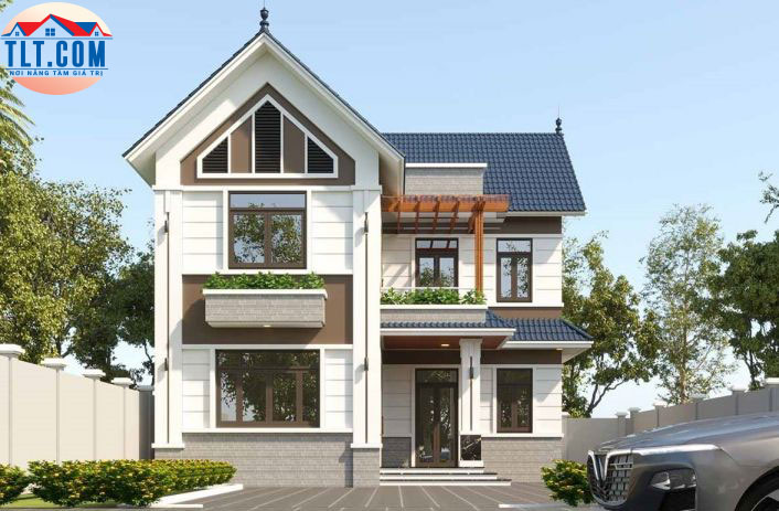 Mẫu nhà 1 trệt 1 lầu mái thái