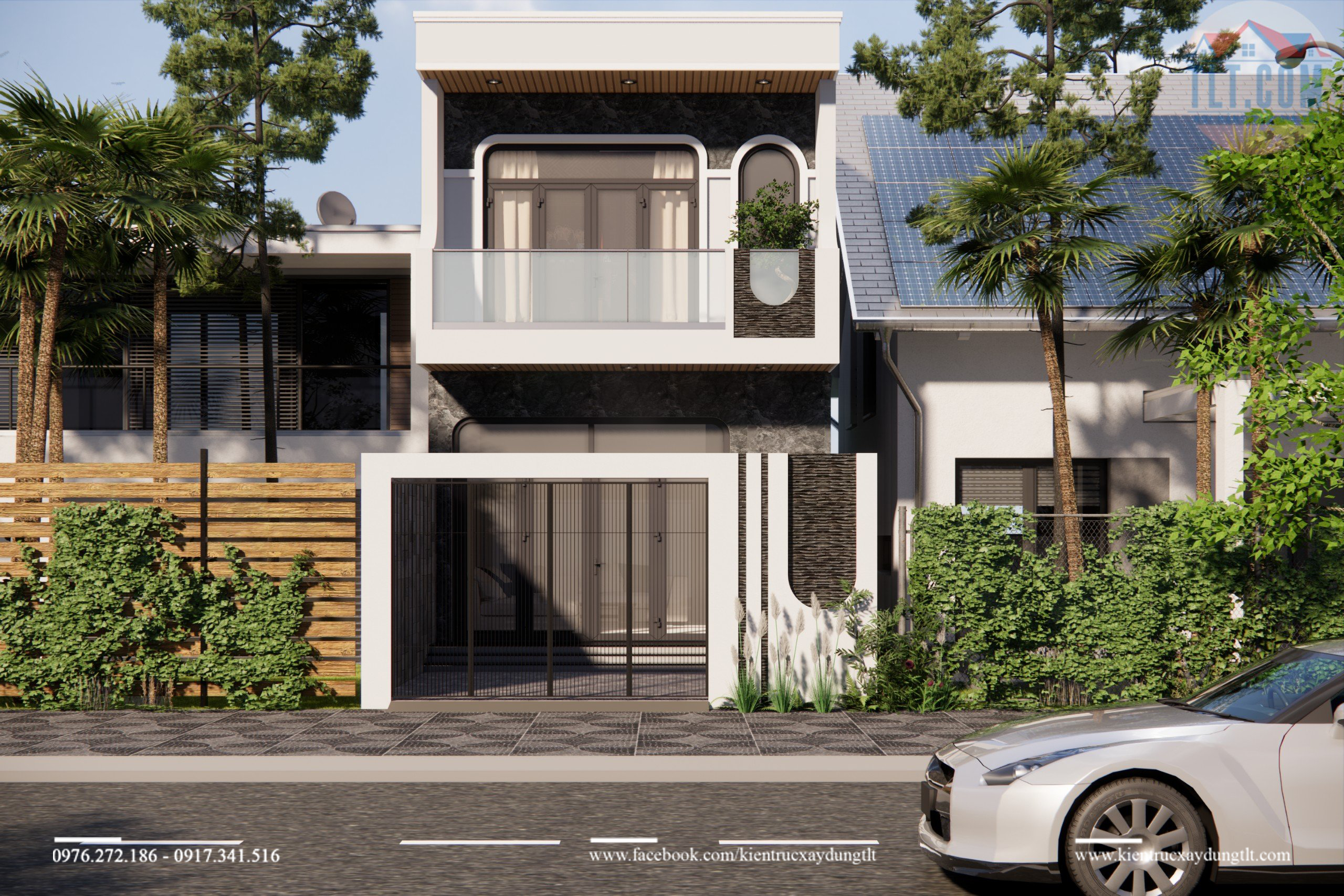 mẫu thiết kế nh&agrave; ống 2 tầng 5x20m 