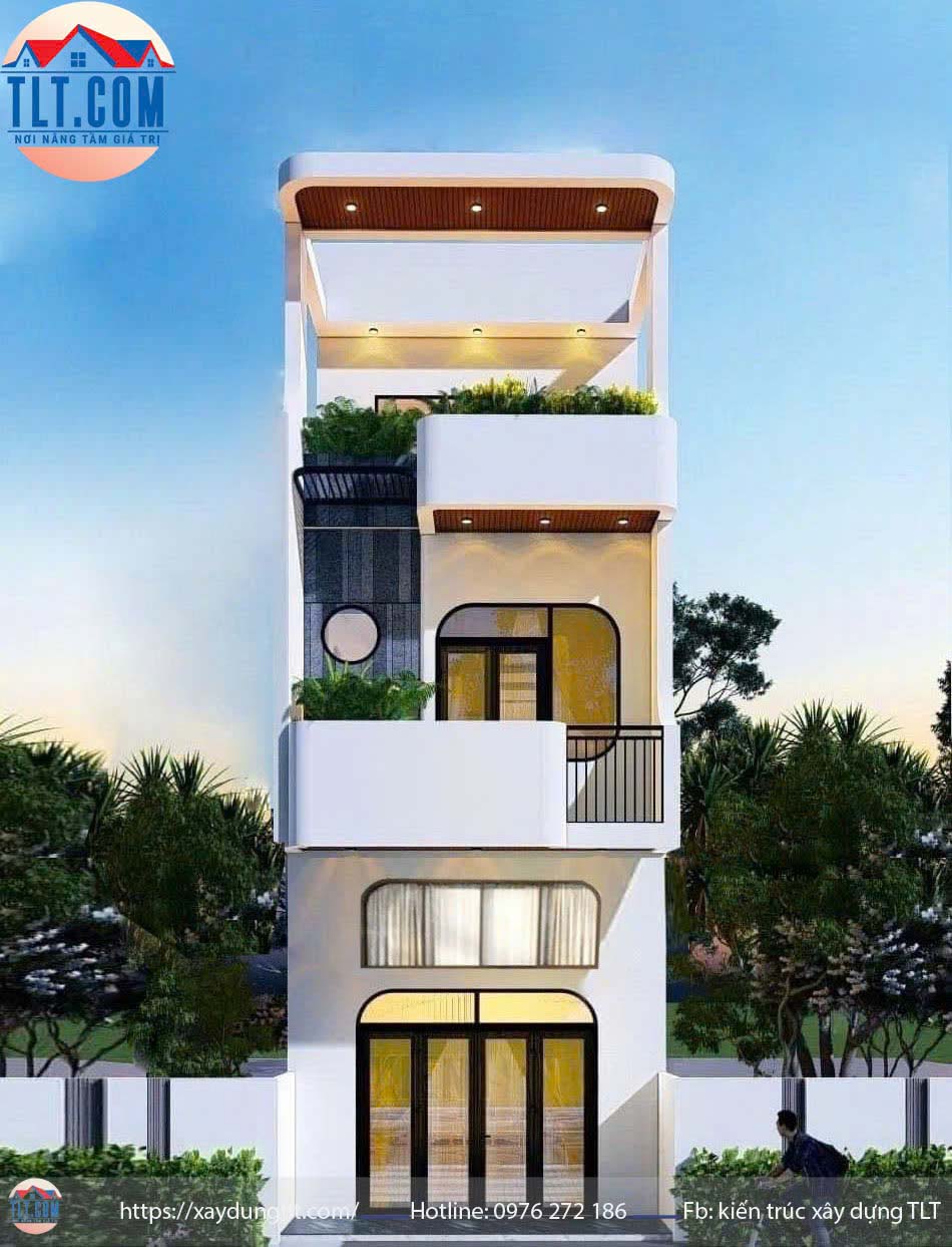 Mẫu thiết kế nh&agrave; 1 trệt 1 lầu s&acirc;n thượng