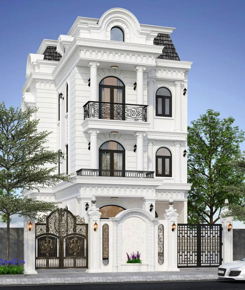 Mẫu nhà với diện tích đất rộng