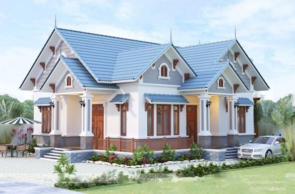 Thiết kế mẫu nh&agrave; mini cấp 4 m&aacute;i th&aacute;i