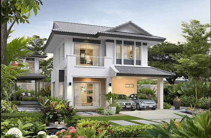 X&acirc;y biệt thự 2 tầng c&oacute; s&acirc;n vườn đẹp