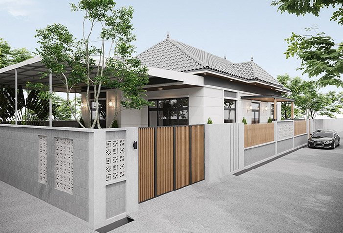 Mẫu nh&agrave; cấp 4 c&oacute; diện t&iacute;ch 100m2