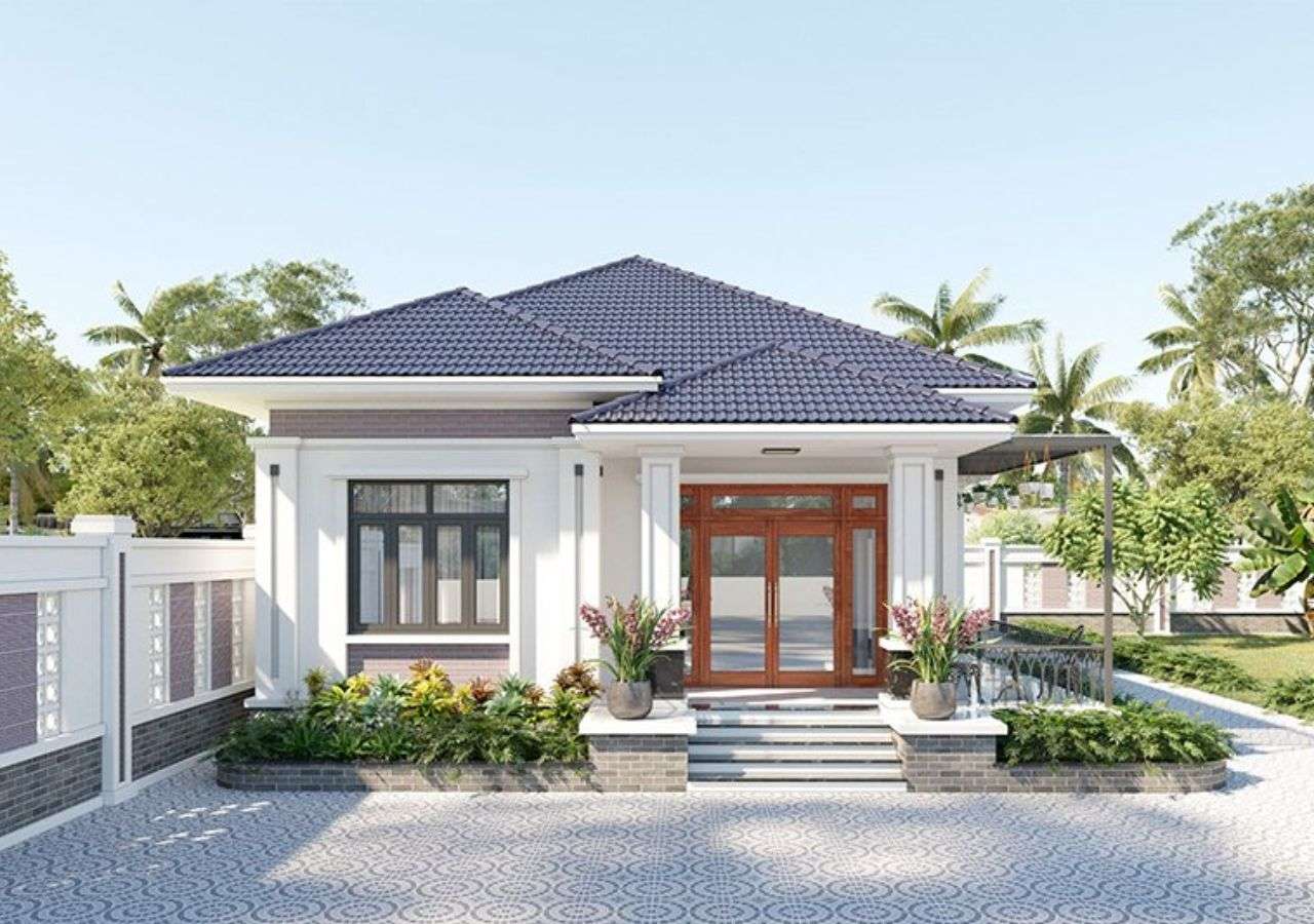 Mẫu nh&agrave; vườn m&aacute;i Nhật đẹp