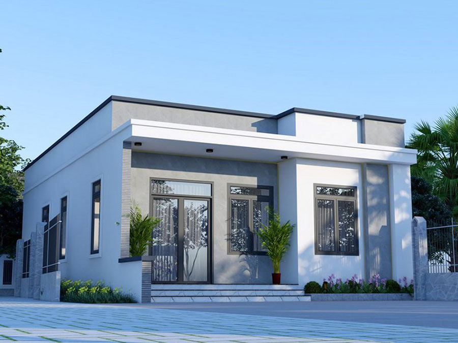 Mẫu nh&agrave; cấp 4 m&aacute;i bằng 