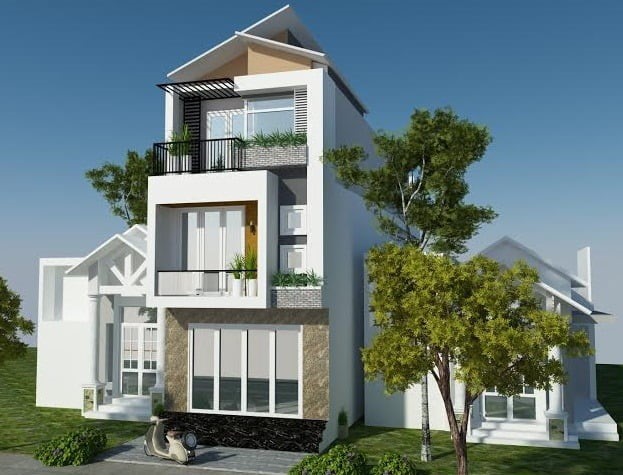 X&acirc;y nh&agrave; phố 3 tầng 5x8 đẹp v&agrave; hiện đại năm 2022
