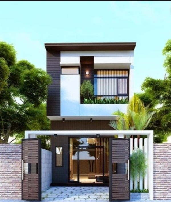 Mẫu nh&agrave; phố 1 trệt 1 lầu mặt tiền 5m 1 đẹp