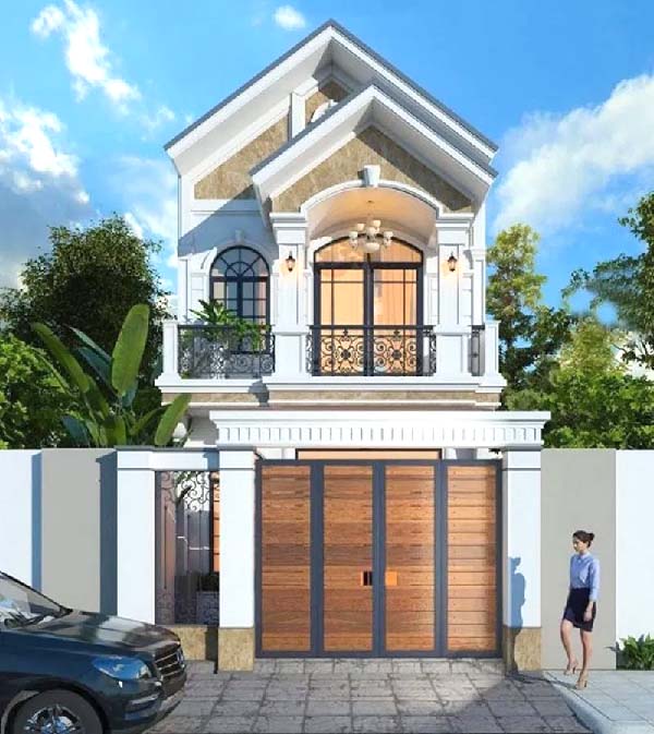Mẫu nh&agrave; 2 tầng m&aacute;i th&aacute;i