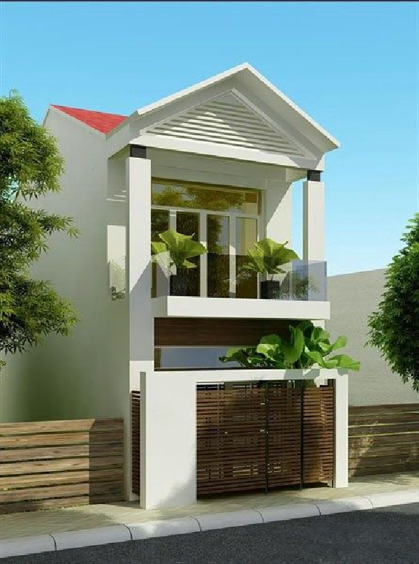 Mẫu nh&agrave; phố 1 trệt 1 lầu mặt tiền 5m 7 đẹp