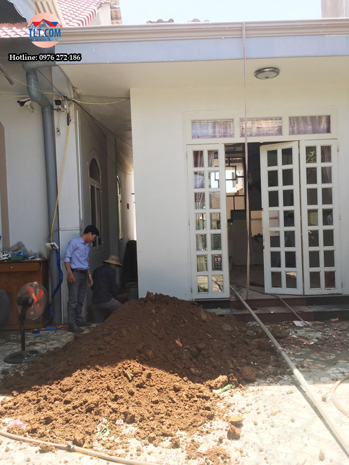 Thi c&ocirc;ng gia cố m&oacute;ng tại Đồng Nai