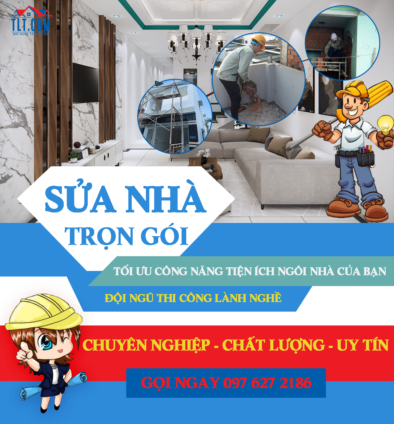 Bảng b&aacute;o gi&aacute; sửa nh&agrave; trọn g&oacute;i TPHCM 2024
