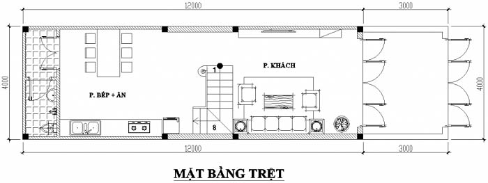 Mặt bằng trệt