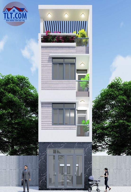 Nh&agrave; 1 trệt 3 lầu 