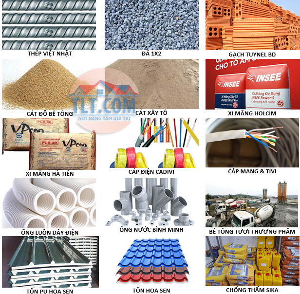Vật tư x&acirc;y th&ocirc; cung cấp theo b&aacute;o gi&aacute; x&acirc;y nh&agrave; trọn g&oacute;i hcm qu&yacute; vị tham khảo