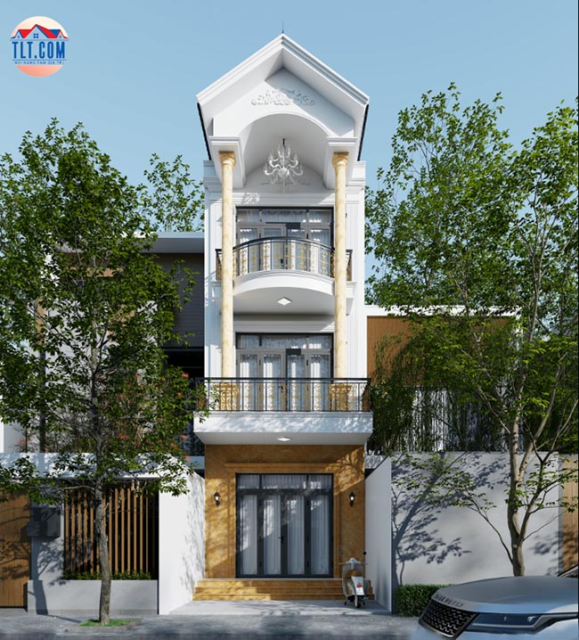 Mặt tiền căn nhà 3 tầng của gia đình anh Nam